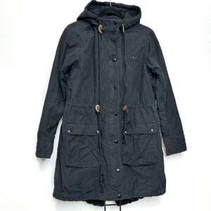 Adidas Originals Woven Parka Charcoal Gray Winter Coat Women’s Size XS